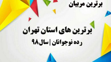 نامزدهای برترین مربیان سال 98 فوتسال نوجوانان تهران